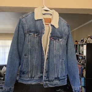 Levi's Blue Denim Jacket with Sherpa Lining